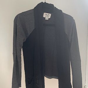 Lucky Brand Lucky Lotus Cardigan Open Front Knit Sweater Size Small
